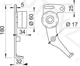 Autex 641407 - Натяжний ролик, ремінь ГРМ autozip.com.ua