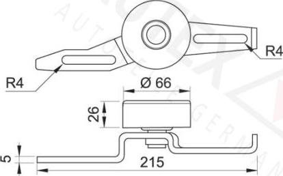 Autex 641419 - Паразитний / провідний ролик, поліклиновий ремінь autozip.com.ua