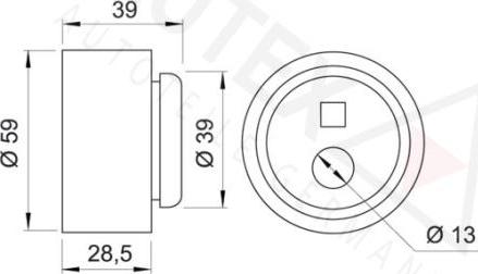 Autex 641418 - Натяжний ролик, ремінь ГРМ autozip.com.ua