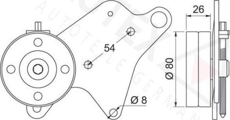 Autex 641424 - Паразитний / провідний ролик, поліклиновий ремінь autozip.com.ua