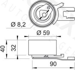 Autex 641599 - Натяжний ролик, ремінь ГРМ autozip.com.ua