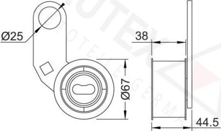 Autex 641598 - Натяжний ролик, ремінь ГРМ autozip.com.ua