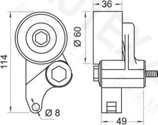 Autex 641593 - Натяжний ролик, ремінь ГРМ autozip.com.ua