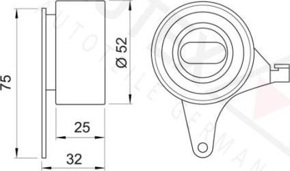 Autex 641555 - Натяжний ролик, ремінь ГРМ autozip.com.ua