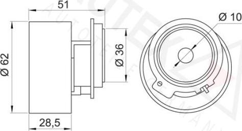 Autex 641558 - Натяжний ролик, ремінь ГРМ autozip.com.ua