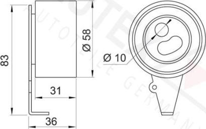 Autex 641569 - Натяжний ролик, ремінь ГРМ autozip.com.ua