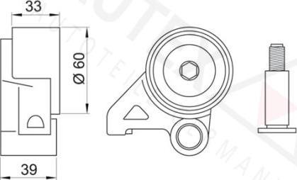 Autex 641563 - Натяжний ролик, ремінь ГРМ autozip.com.ua