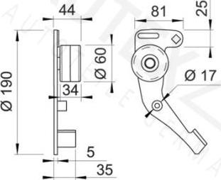 Autex 641509 - Натяжний ролик, ремінь ГРМ autozip.com.ua