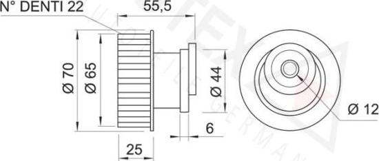 Autex 641500 - Натяжний ролик, ремінь ГРМ autozip.com.ua
