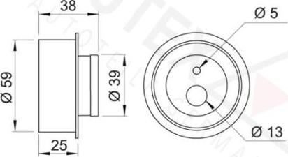 Autex 641514 - Натяжний ролик, ремінь ГРМ autozip.com.ua