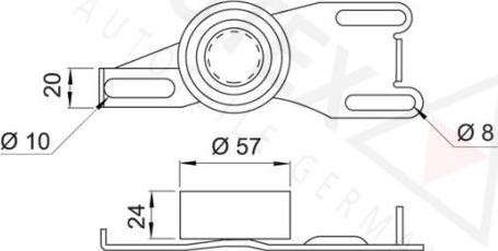 Autex 641510 - Натяжний ролик, ремінь ГРМ autozip.com.ua