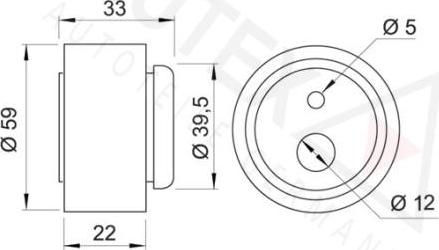 Autex 641512 - Натяжний ролик, ремінь ГРМ autozip.com.ua