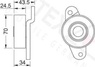 Autex 641530 - Паразитний / провідний ролик, поліклиновий ремінь autozip.com.ua