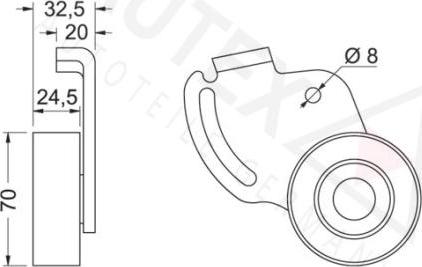 Autex 641529 - Паразитний / провідний ролик, поліклиновий ремінь autozip.com.ua