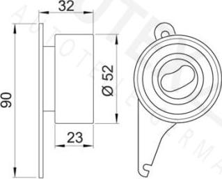 Autex 641574 - Натяжна ролик, ремінь ГРМ autozip.com.ua