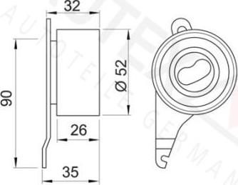 Autex 641575 - Натяжний ролик, ремінь ГРМ autozip.com.ua