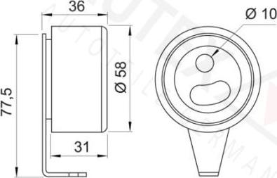 Autex 641576 - Натяжний ролик, ремінь ГРМ autozip.com.ua