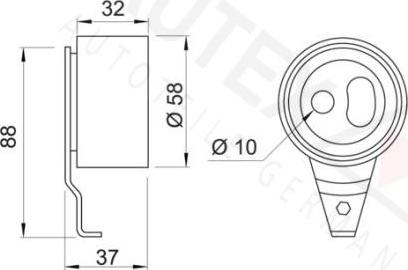 Autex 641570 - Натяжна ролик, ремінь ГРМ autozip.com.ua