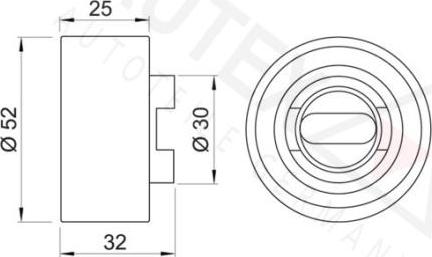 Autex 641571 - Натяжна ролик, ремінь ГРМ autozip.com.ua