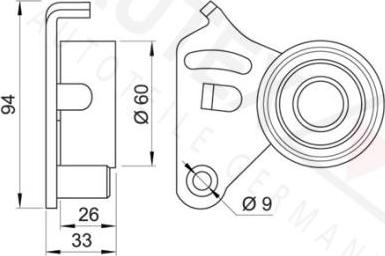 Autex 641648 - Натяжний ролик, ремінь ГРМ autozip.com.ua