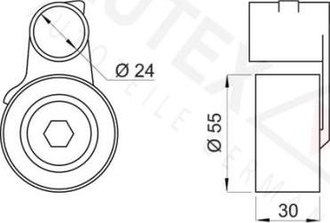 Autex 641643 - Натяжний ролик, ремінь ГРМ autozip.com.ua