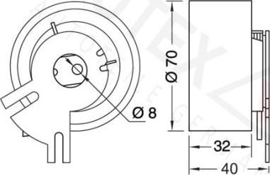 Autex 641669 - Натяжний ролик, ремінь ГРМ autozip.com.ua
