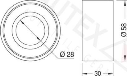 Autex 641664 - Натяжна ролик, ремінь ГРМ autozip.com.ua