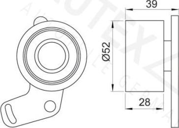 Autex 641666 - Натяжний ролик, ремінь ГРМ autozip.com.ua