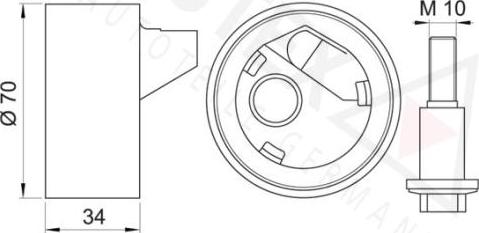 Autex 641667 - Натяжний ролик, ремінь ГРМ autozip.com.ua