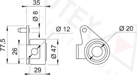 Autex 641605 - Натяжний ролик, ремінь ГРМ autozip.com.ua