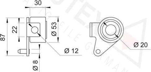 Autex 641606 - Натяжна ролик, ремінь ГРМ autozip.com.ua