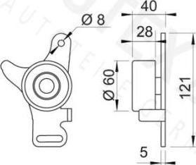 Autex 641600 - Натяжний ролик, ремінь ГРМ autozip.com.ua