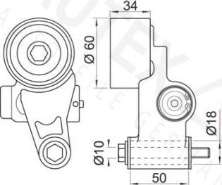 Autex 641639 - Натяжний ролик, ремінь ГРМ autozip.com.ua