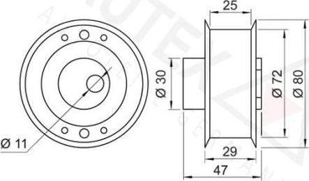 Autex 641634 - Натяжний ролик, ремінь ГРМ autozip.com.ua