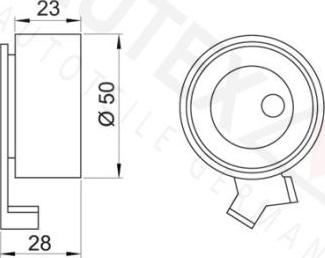 Autex 641629 - Натяжна ролик, ремінь ГРМ autozip.com.ua