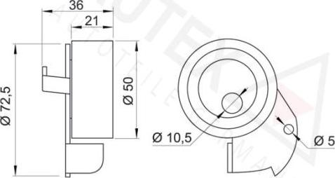Autex 641628 - Натяжний ролик, ремінь ГРМ autozip.com.ua