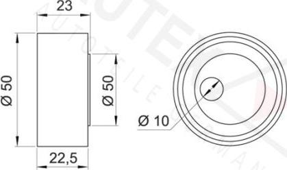 Autex 641627 - Натяжна ролик, ремінь ГРМ autozip.com.ua