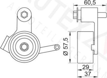 Autex 641671 - Натяжна ролик, ремінь ГРМ autozip.com.ua