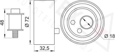 Autex 641093 - Натяжний ролик, ремінь ГРМ autozip.com.ua