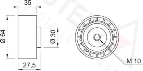 Autex 641092 - Паразитний / Провідний ролик, зубчастий ремінь autozip.com.ua