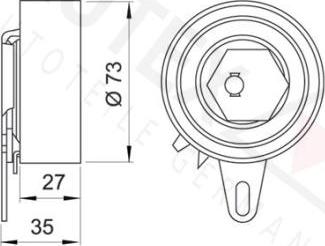 Autex 641087 - Натяжний ролик, ремінь ГРМ autozip.com.ua
