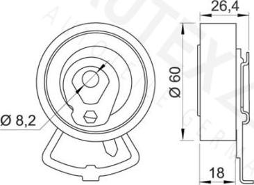 Autex 641035 - Натяжний ролик, ремінь ГРМ autozip.com.ua