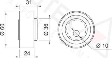 Autex 641078 - Натяжна ролик, ремінь ГРМ autozip.com.ua