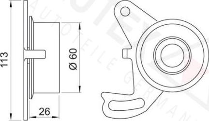 Autex 641199 - Натяжний ролик, ремінь ГРМ autozip.com.ua