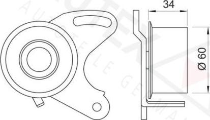 Autex 641195 - Натяжний ролик, ремінь ГРМ autozip.com.ua