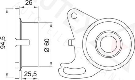 Autex 641196 - Натяжна ролик, ремінь ГРМ autozip.com.ua