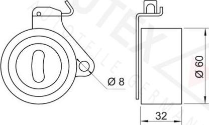 Autex 641191 - Натяжна ролик, ремінь ГРМ autozip.com.ua