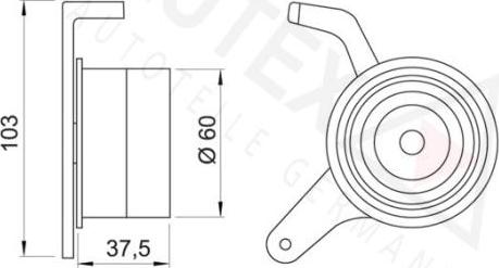 Autex 641197 - Натяжний ролик, ремінь ГРМ autozip.com.ua