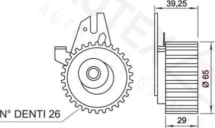 Autex 641166 - Натяжний ролик, ремінь ГРМ autozip.com.ua