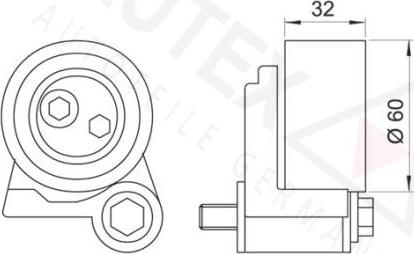 Autex 641160 - Натяжний ролик, ремінь ГРМ autozip.com.ua